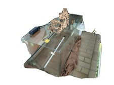 Terrarium mit Beleuchtung Und Wurzel