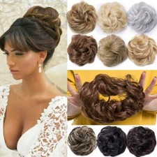 HAARGUMMI Scrunchie Dutt Frisur Haarteil Dick Wie Echt Lockig Haarverlängerung