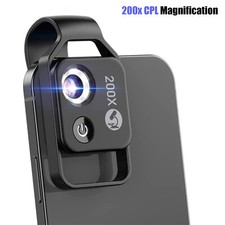 200x CPL Telefon Mikroskop mit LED-Licht für Handy für Iphone Android