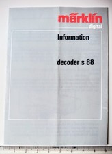 Bedienungsanleitung Märklin digital Information Decoder s 88 