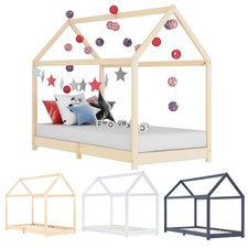 Kinderbett Kinder Bettgestell Massivholz Kiefer Hausbett Kinderhaus Spielbett