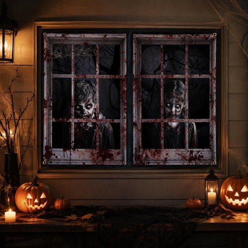 Halloween fensterdeko zombie - halloween,