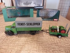 Fendt Konvolut in 1:43 LKW, Hänger und Traktor