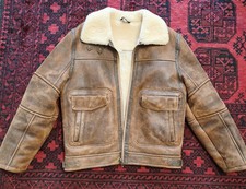 Echte Shearling B-3 Fliegerjacke aus Lammfell – Windward – Größe M – Top Zustand
