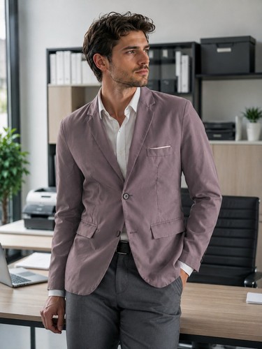 Herren blazer grau lila - blazer,