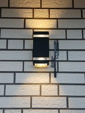 2 x LED Wandlampe Gartenleuchte Außenlampe Wandleuchte Up&Down Effekt