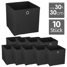 10er Set Aufbewahrungsbox 30x30 cm Aufbewahrungs Einschub Korb Box Stoff Faltbox