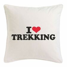 KISSENBEZUG 40X40cm I LOVE TREKKING MOUNTAINBIKE WANDERN MARATHON TREKKINGS RAD