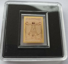  GEMÄLDE / MENSCH / LEONARDO DA VINCI - 999 GOLD - GOLDMÜNZE - GOLDBARREN