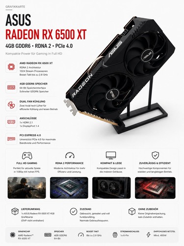 Asus dual radeon 6500 oc - asus,
