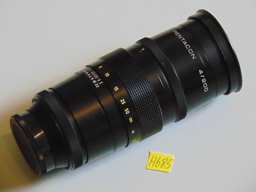 Pentacon 200 objektiv lens - 4/200,