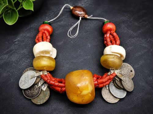 Vintage berber kette koralle - vintage,