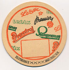 Bierdeckel Postkarte Lezak-Prazdroj-Staropramen-Jablonec, unbenutzt