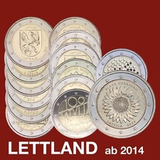 ### 2 EURO € LETTLAND GEDENKMÜNZEN AB 2014 ALLE AUSGABEN LIEFERBAR ###