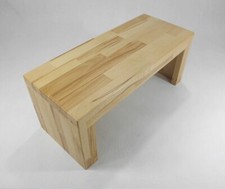 Fußbank Buche Holz Handarbeit Ritsche Fußtritt Bank Hocker Design Blumenbank