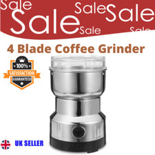 300 W Elektrische Kaffeemühle Mahlen Nuss Bohne Gewürz Matte Klinge Mixer UK STECKER