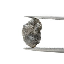 Groß Ungeschnitten Diamant 2.80tcw Gelblich Grau Funkelnde Natur Irregular Form