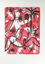 Stefan Szczesny, Akstrakter Akt, Lithografie, handsigniert, num., 2008