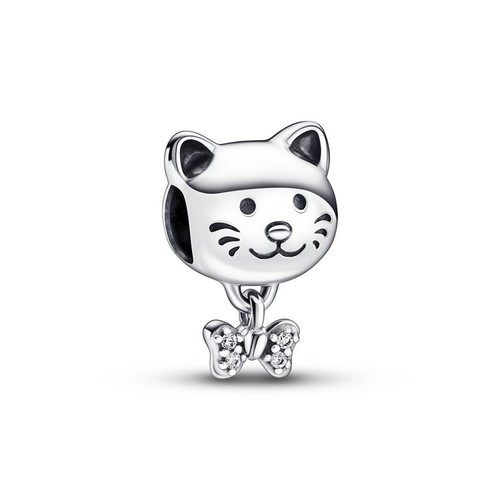Bead silber charm katze - bead,