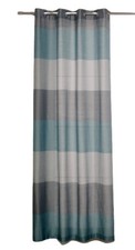 Ösenschal petrol / grau gestreift Maxima 140x245cm Gardine Vorhang Schal
