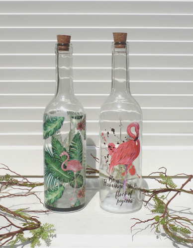 Sommer deko flasche mit - sommer, led