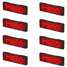 8X Bluetooth LED Namens Schild