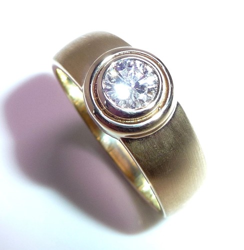 Ring 585 gold - ring, 0.50ct.