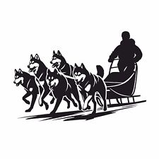Musher Hundeschlitten Aufkleber viele Größen und Farben Design
