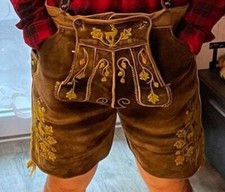 Oktoberfest 2025 !  Original Bayrische kurze Lederhose Hirschleder  Gr.56