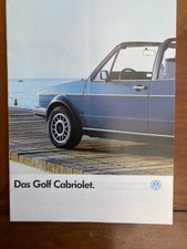 PROSPEKT VW Golf 1 Cabrio Cabriolet - 1/1986 - sehr selten und Top