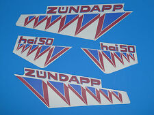 Zündapp Neu Lacksatz Schriftzug Lack-Satz Design  Hai 50 rot/blau 448-111.135 