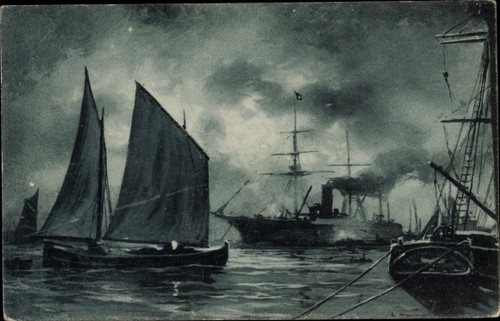 Hafenpartie segelboot - ak,
