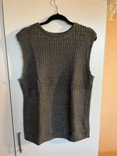 pullunder damen 38 grau lang strick meliert