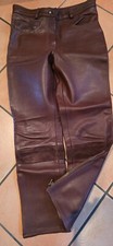 Motorradhose Lederhose Biker Hose Dickleder Gr.38 Braun Neuwertig Bein Reißvers.
