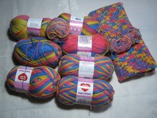 Wolle Riesenpaket Red Heart Paket Acryl Farbverlauf Pink Blau Gelb Grün