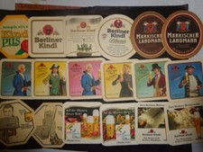 18 Bierdeckel Brauerei Kindl  Berlin mit Seriendeckeln