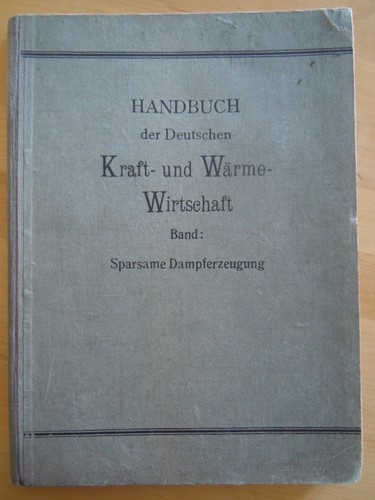 Handbuch dampferzeugung 1933 - dampferzeugung,