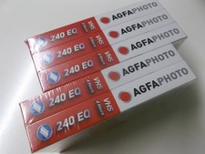 71943 - AGFA / AGFAPHOTO EQ E-240 VHS VIDEO LEERKASSETTEN 3er & 2er PACK: NEU!