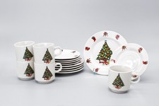 Wellco Feinsteinzeug Weihnachtsgedeck, 15-teilig, 5 Personen, Kaffeeset