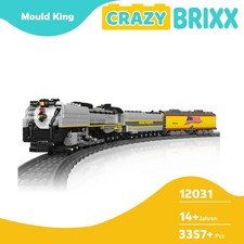 Mould King 12031 Union Pacific Dampflokomotive Zug Eisenbahn Klemmbausteine