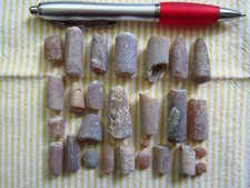 27 Donnerkeile Donnerkeil Belemniten Fragmente Strandfund Ostsee ca. 112 gr.