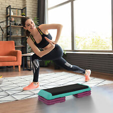 HOMCOM Steppbrett Aerobic Fitness Heimtrainer Stepper höhenverstellbar PVC PP