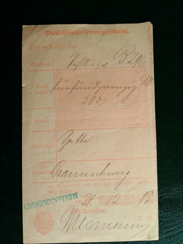 Postschein baddeckenstedt - postschein,