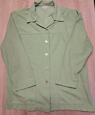 Damen Bluse - Jacke Wildlederimitat (Stoff) - Gr. 40 / 42- Farbe: lindgrün