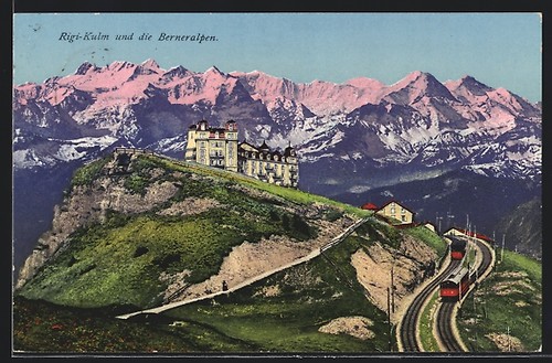 Rigi kulm ortsansicht mit - rigi-kulm,,