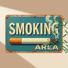 Blechschild smoking area - blechschild,