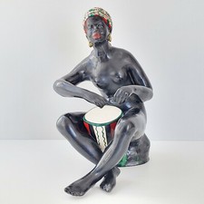 Frau Afrikanisch Spielend Du