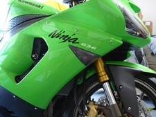 schwarze Front Blinker smoked signals Kawasaki ZX 6R ZX6R Ninja ZX6 R 636