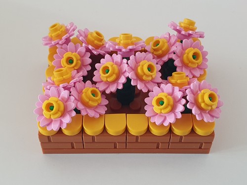 Lego blumenbeet mit rosa - lego,