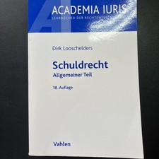 Looschelders Schuldrecht Allgemeiner Teil 18. Auflage